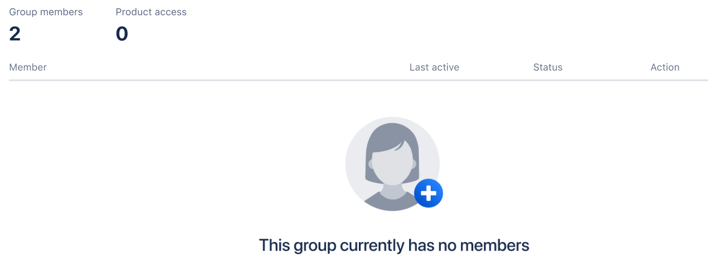 Empty state message